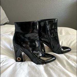 Dolce Vita Valley Ankle Boot Black Patent Sz 8